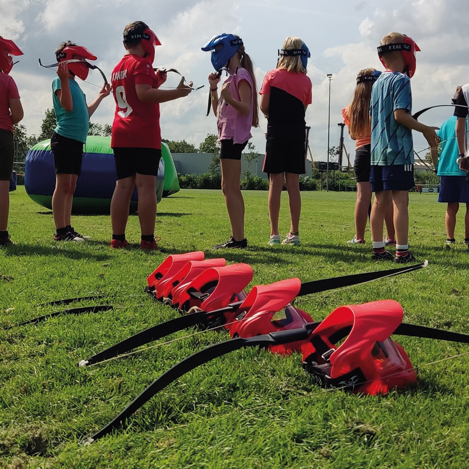 Archery Tag tijdens adventure sportdag