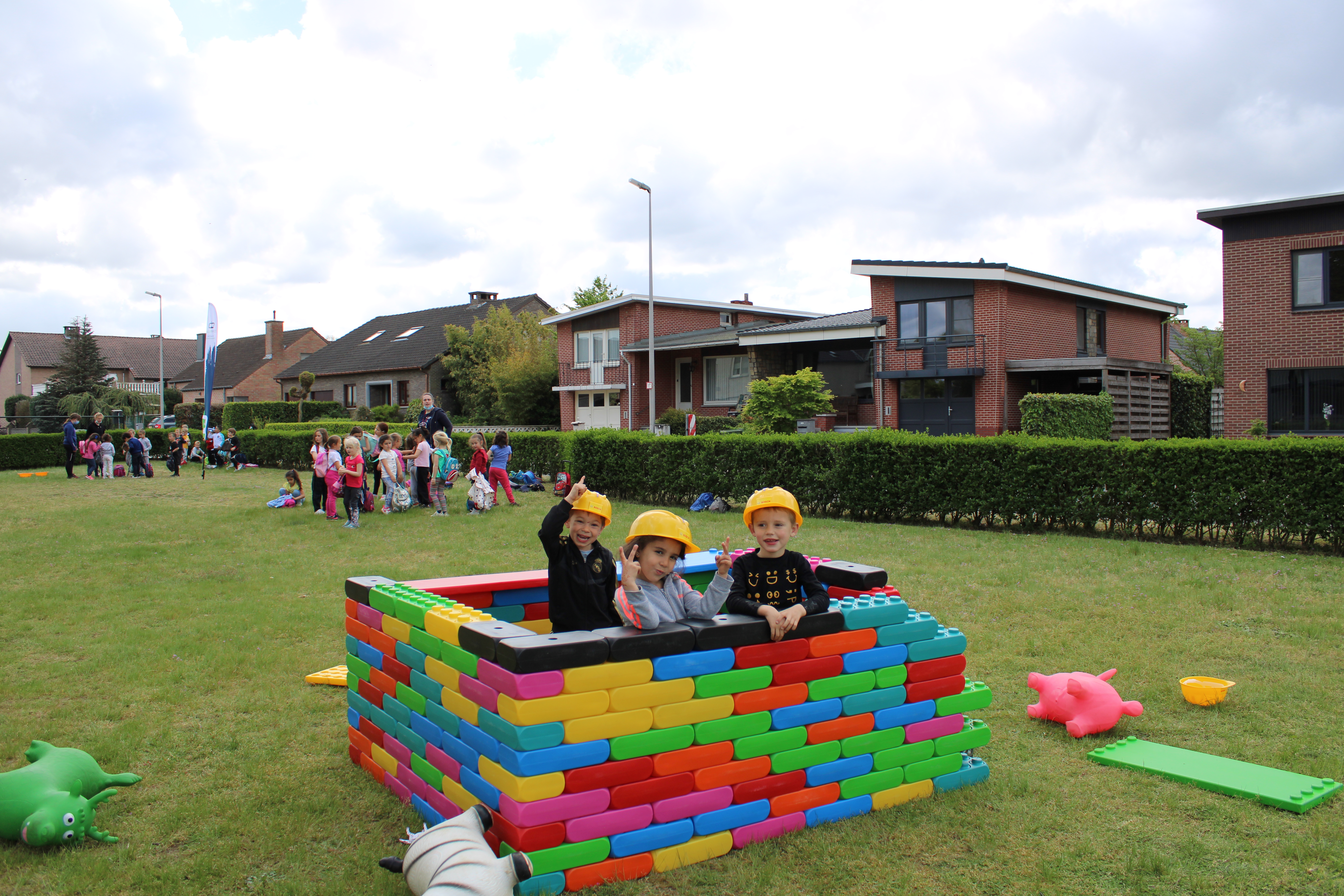 Bouwen voor kleuters  op de sportdag