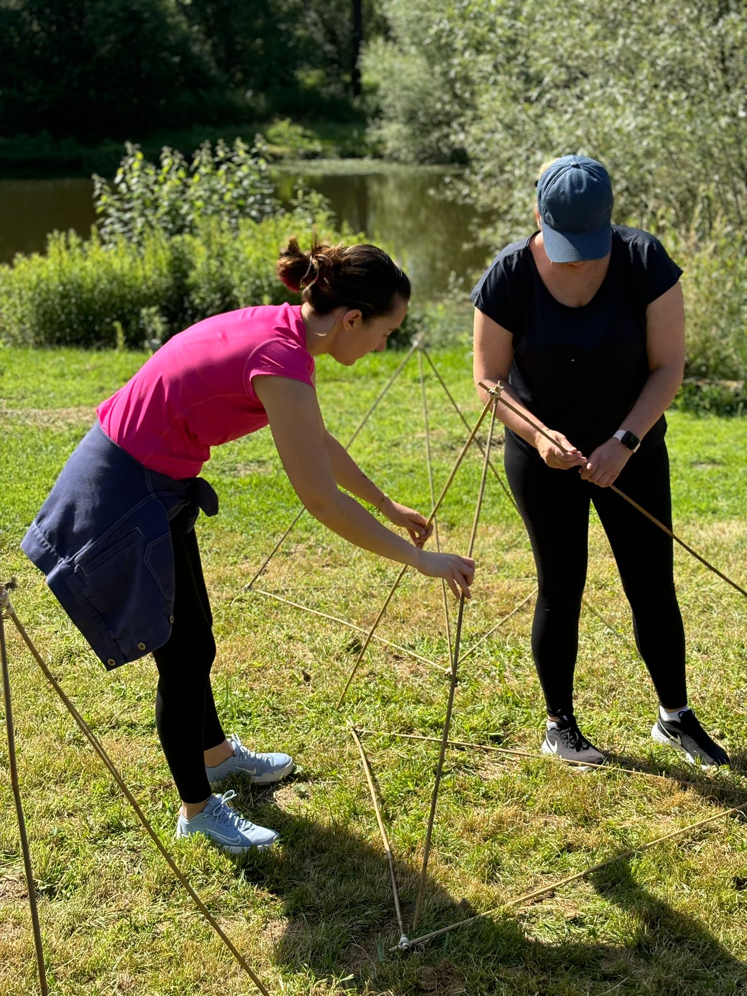 Bamboe bouwen sportdag